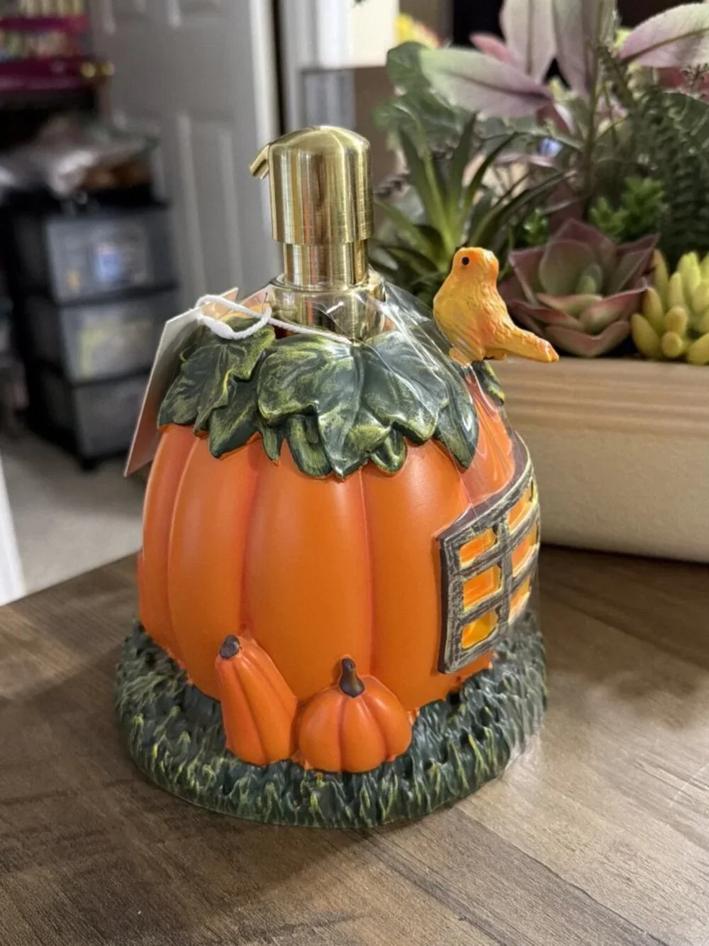 Pumpkin House Resin Soap Dispenser 